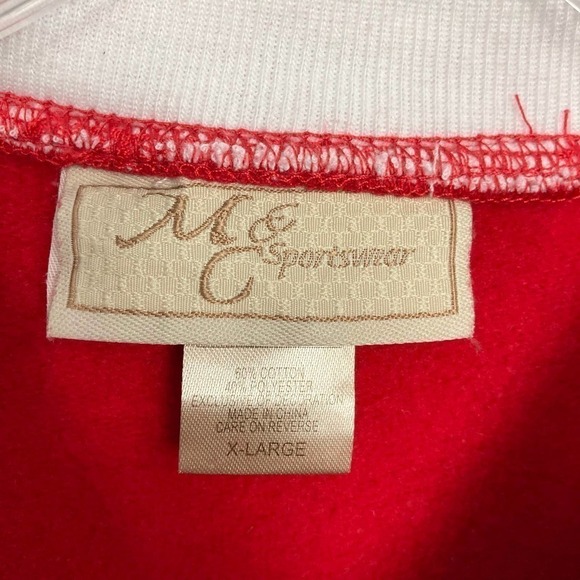 𝅺MCCC Sportswear Snowman Christmas Tree Mock Layered Sweatshirt Women's Size XL - Picture 5 of 12